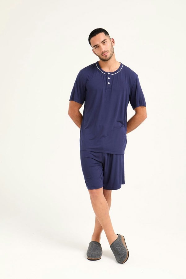 Mister You Bamboo Short Pyjama Set in Midnight