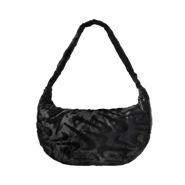 Nike Womens/Ladies Textured Faux Fur Handbag - Black - 