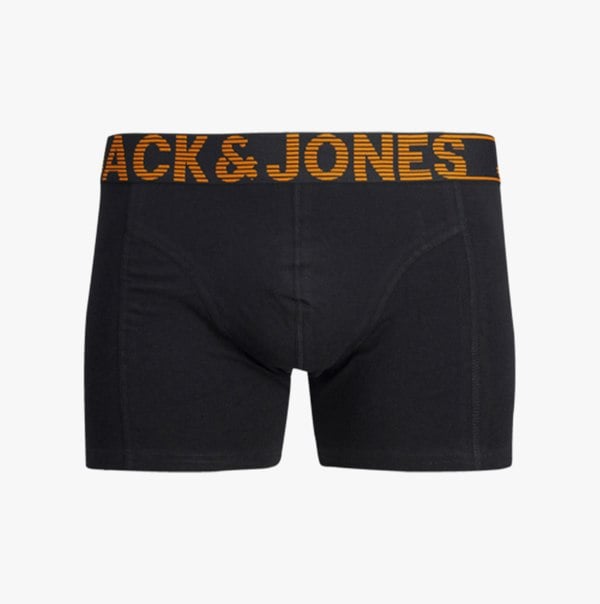Jack & Jones DANNY Mens 3 Pack Trunks Black