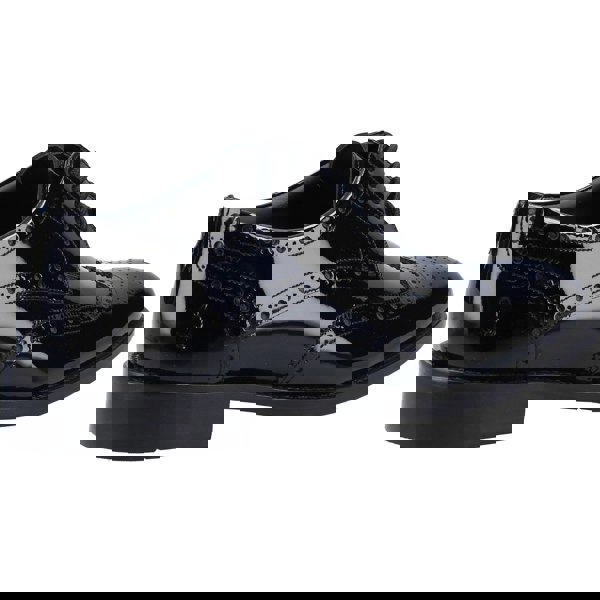 Hush Puppies Dustin Brogue Patent Leather Men's Black Patent Brogues Shoes