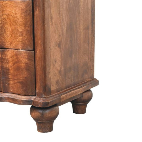 Artisan Furniture Solid Wood 2-Drawer Bedside with Open Shelf