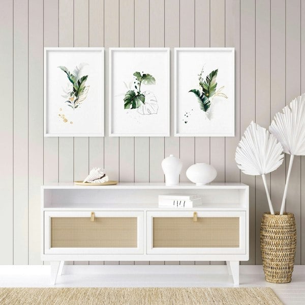 Large pictures for the living room | set of 3 framed wall art