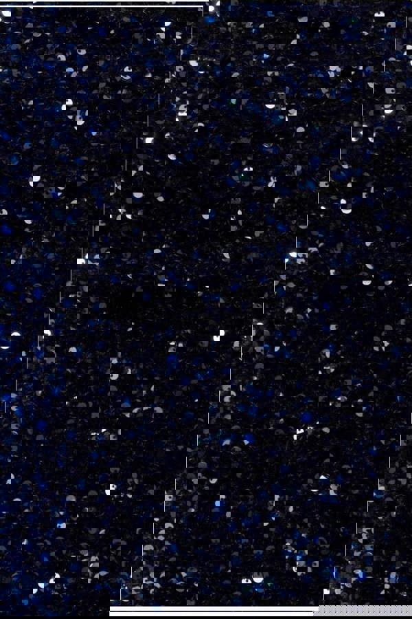 Multi Sequin & Velvet Bardot Maxi Dress - Navy Blue DR3512