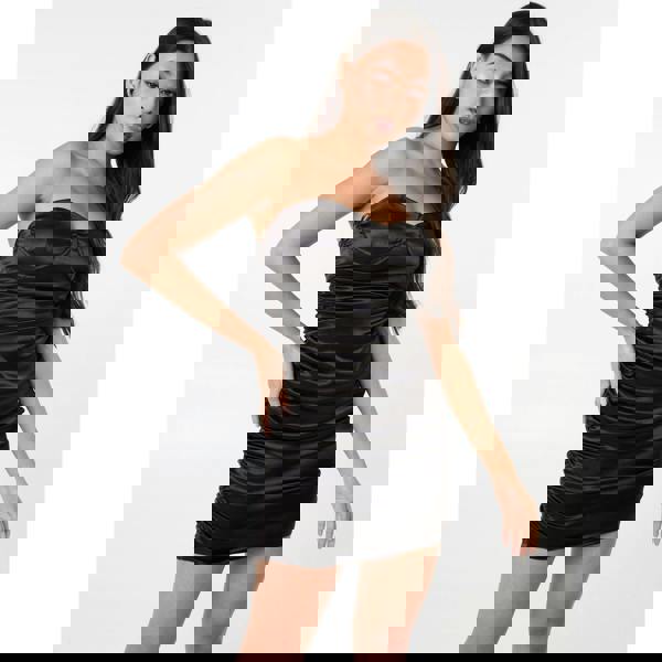 Pink Vanilla Premium Satin Ruched Corset Dress