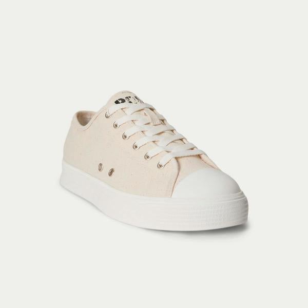 Polo Ralph Lauren AYERS LOW Canvas Trainers   in  Light Brown
