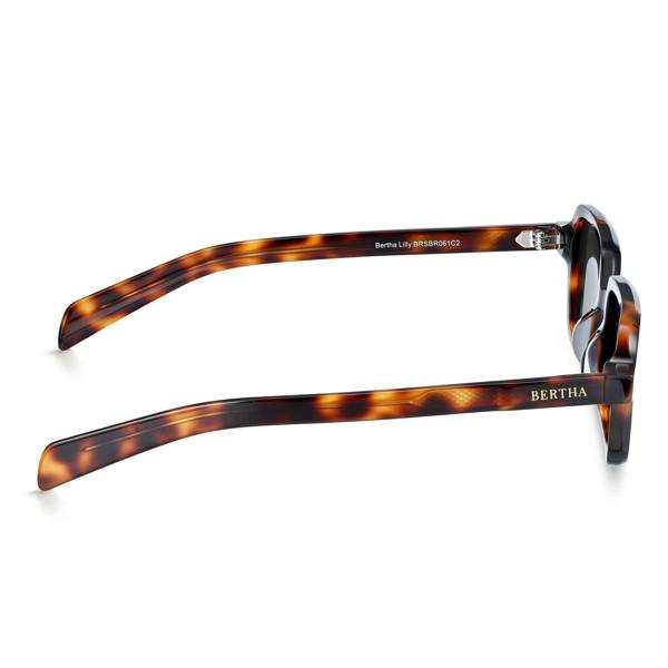 Bertha Lilly Polarized Sunglasses - Black/Black - BRSBR061C2
