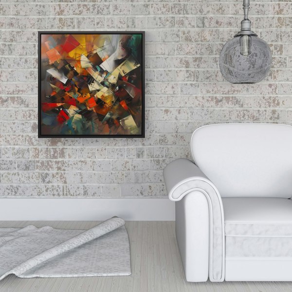 Warren Reed Dynamic Chaos: Energy Unleashed Framed Canvas