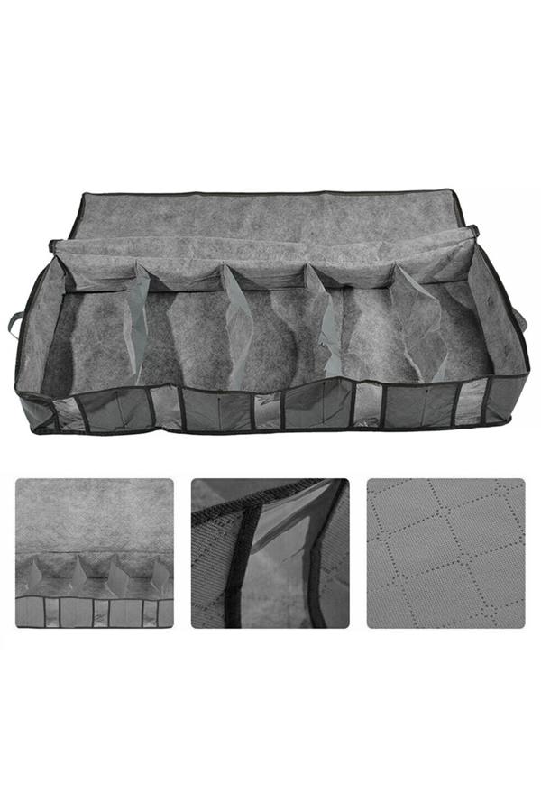Living and Home Non-woven Fabric Underbed Storage Bags with Handles and Zipper Clothes Organiser Box