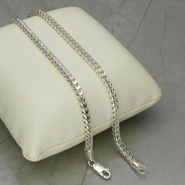 Sterling Silver 3mm Franco Chain - Love Silver Jewellery