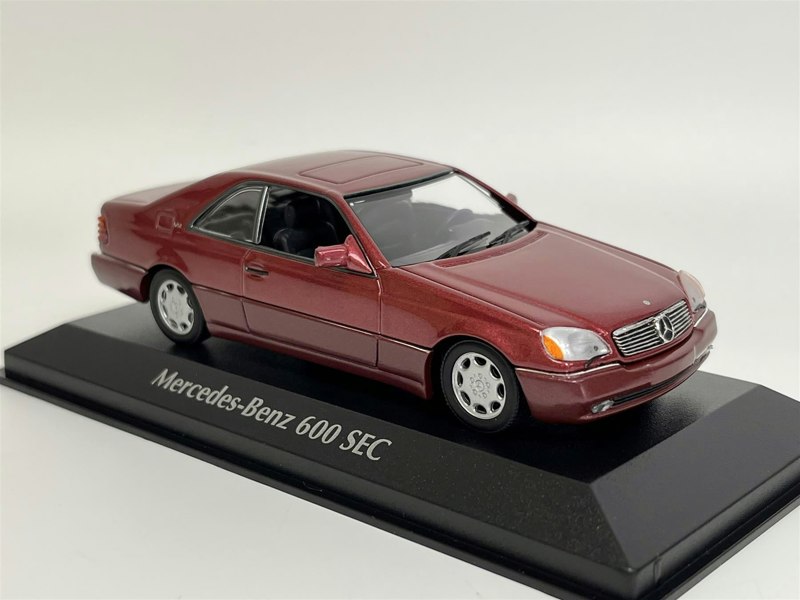 Maxichamps Mercedes Benz 600 SEC C140 1992 Red Metallic 1:43 Maxichamps 940032601