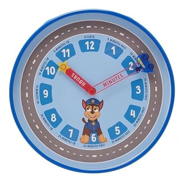 Widdop & Co Paw Patrol Chase Wall Clock 10" Blue
