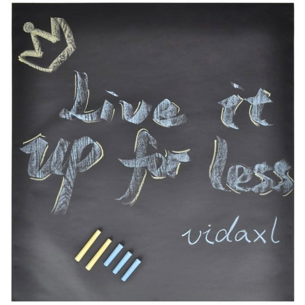 Berkfield Wall Sticker Blackboard 0.6 x 2 m 2 Rolls with Chalks