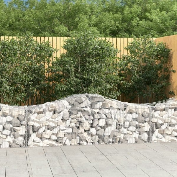 Berkfield Arched Gabion Baskets 9 pcs 200x50x60/80 cm Galvanised Iron