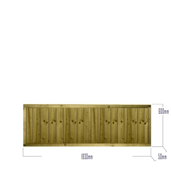 [amazon variation] feather edge fully framed fence panel [6ft x 1ft, 2ft, 3ft, 4ft] 6