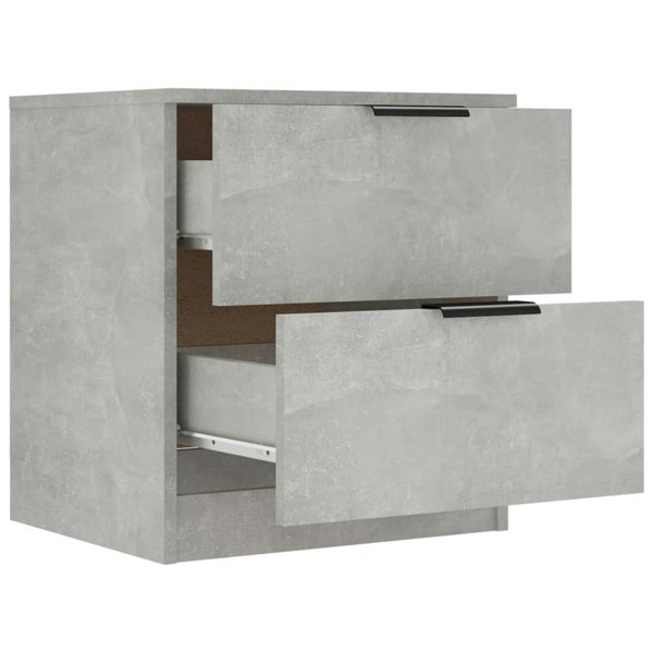 Berkfield Bedside Cabinets 2 pcs Concrete Grey Engineered Wood