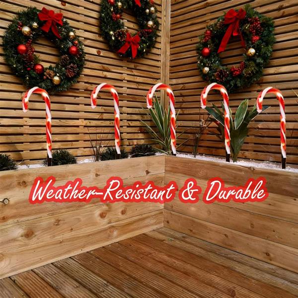 55cm Red Candy Cane Outdoor LED Lights, Pack of 2 with 8 Modes and Timer image 8