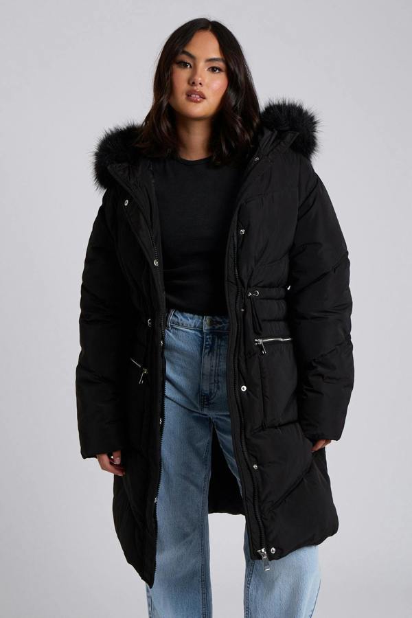 Urban Bliss Faux Fur Padded Parka