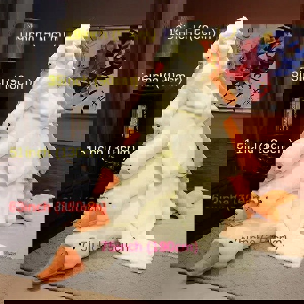 Anyhouz Anypillow Side Sleep Body Pillow Cute Huge White Goose Stuffed Animal Sleeping Pillow 50CM