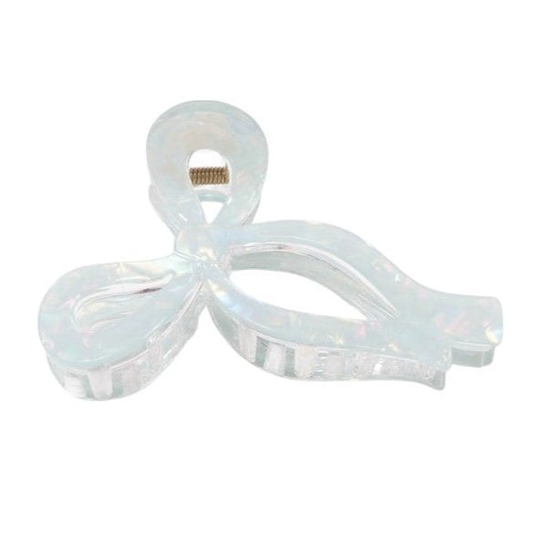 Gold Trip Pearlescent Seafoam Bow Claw Clip