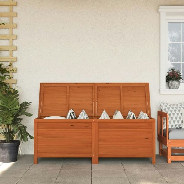 Berkfield Garden Storage Box Brown 150x50x56.5 cm Solid Wood Fir