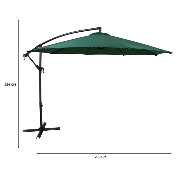 Jardi Cantilever Parasol 3m – Green