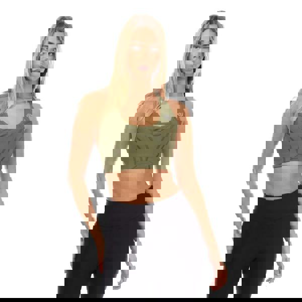 Skins Womens/Ladies Series-3 Hi-Impact Sports Bra - Khaki Green