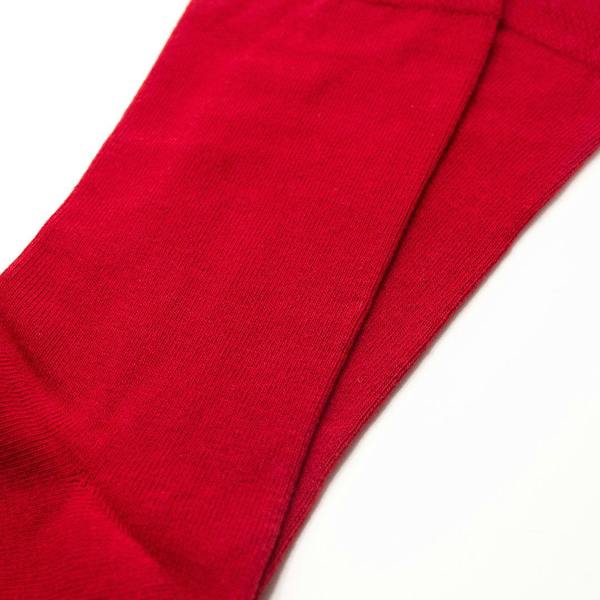 Jemsox 5 Pack - Men’s Luxury Red Plain Colour Organic Cotton Comfort Welt Socks – UK 6-9