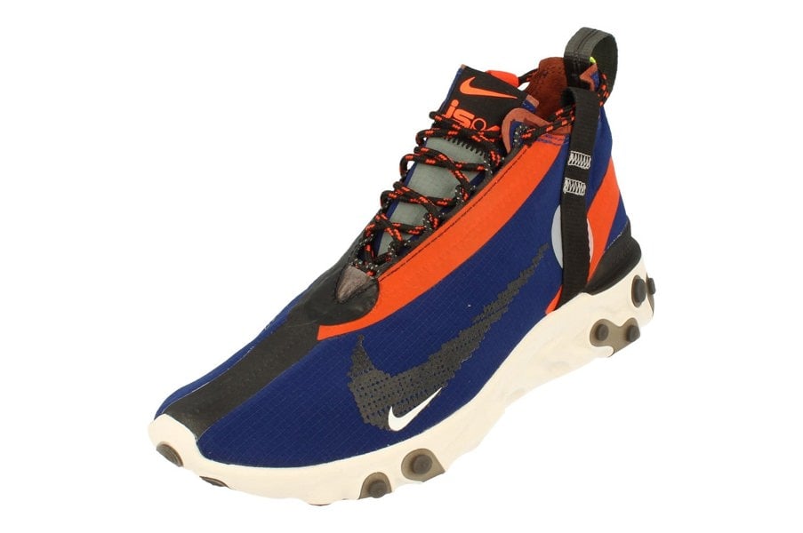 Nike React Runner Mid Wr Ispa Mens At3143  400 - Blue Void Team Orange 400 - Photo 0