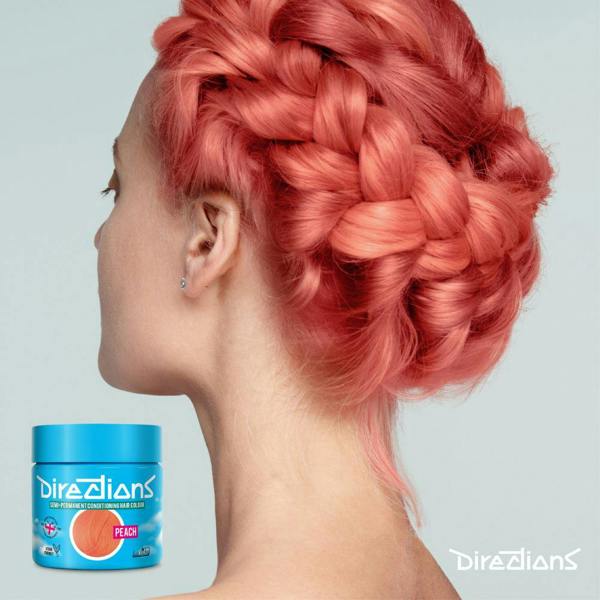 Directions 2 x La Riche Directions Semi-Permanent Hair Color 100ml Tubs - Peach