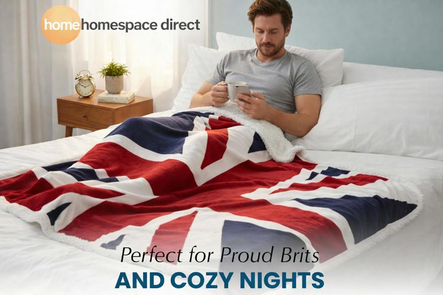 Union Jack Fleece Blanket - Red, White & Blue