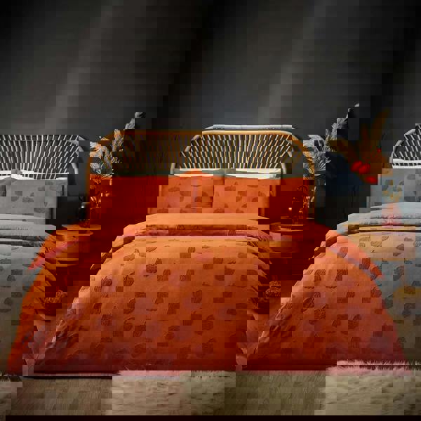 Furn Tufted Cotton Pumpkin Duvet Cover Set - Spice