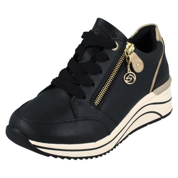 Remonte Ladies Remonte Casual Wedge Trainers D0T03