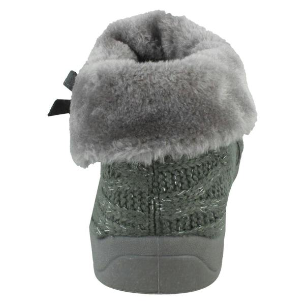 Rose Bank Ladies Rose Bank Memory Foam Knitted Bootee Slipper Karen