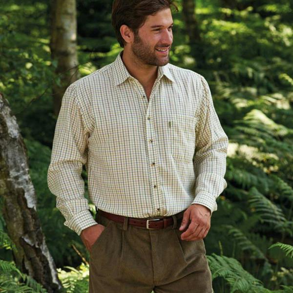 Man wearing Champion tattersall shirt outdoors ideal for farming shooting or everyday countryside wear