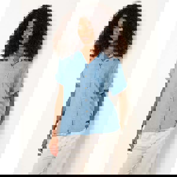 Blue Vanilla Button Front Shirt