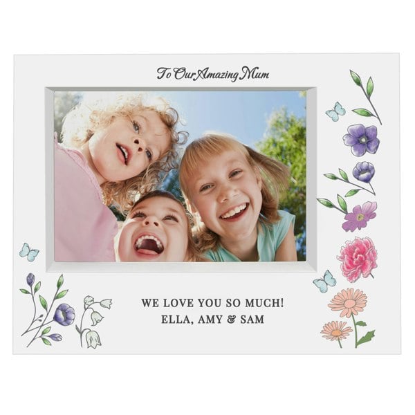 Personalised Memento Company Personalised Wild Flowers Box Photo Frame