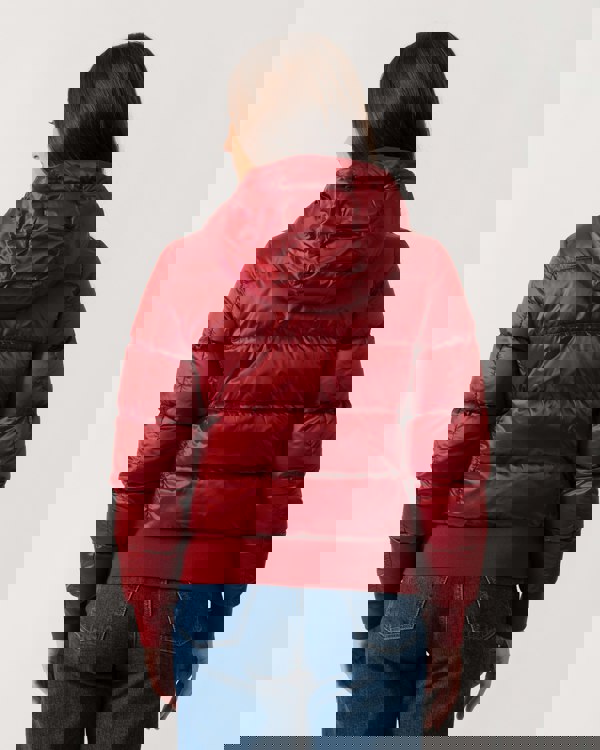 Parajumpers Mariah Womens Hooded Down Bomber - Rio Red 310