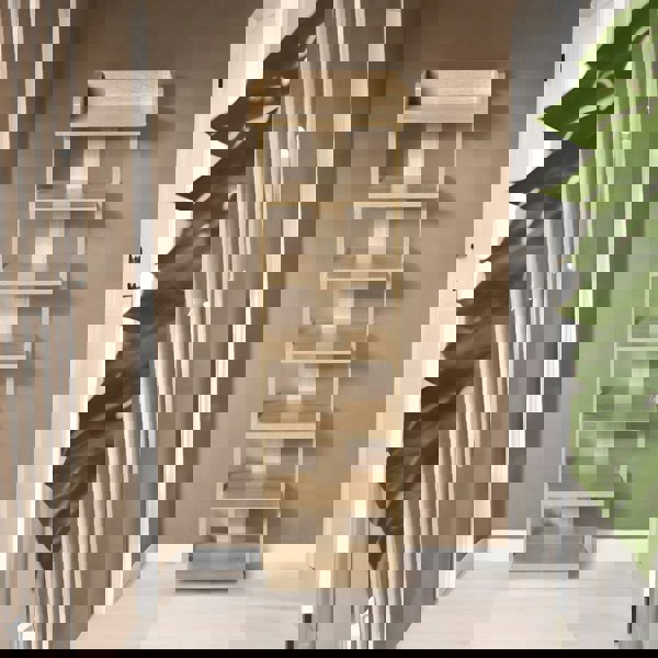 Rafaelo Mobilia Narrow 7-Tier Vertical Hallway Shoe Rack Hallway Natural Brown