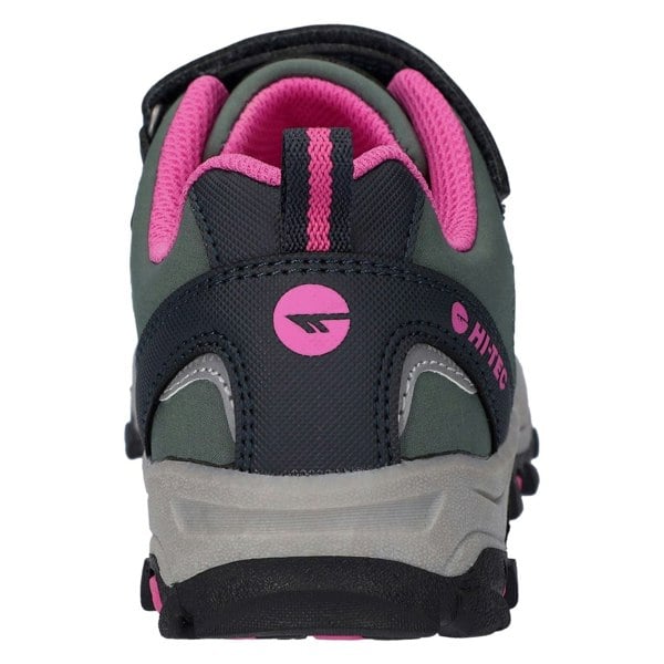 Hi-Tec Blackout Low Polyester Soft Shell Girls's Dark Forest/India Ink/Pink Hiking Boots