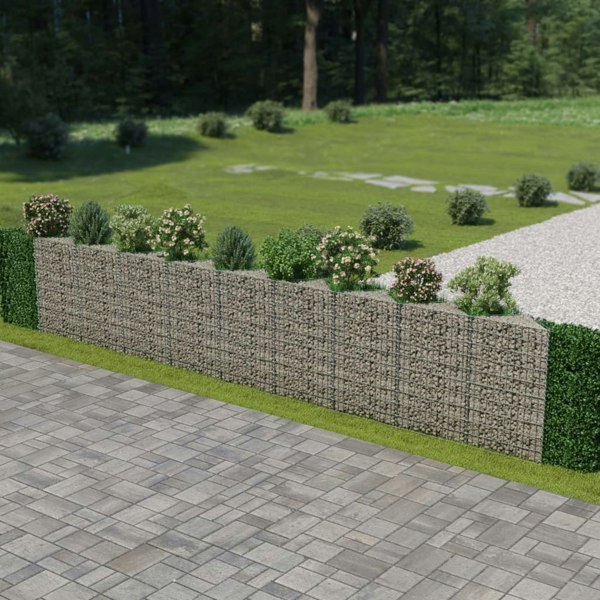 Berkfield Gabion Wall Galvanised Steel 630x30x100 cm