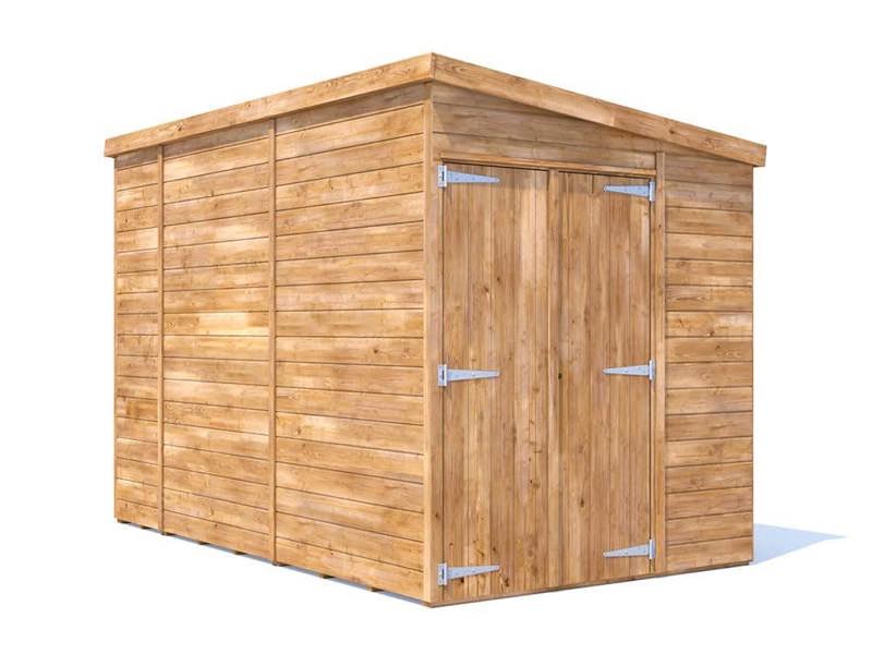 Dunster House Wooden Shed Garden Storage 1.8 x 3m (6' x 10') 15mm Walls Pent Roof, Overlord Modular