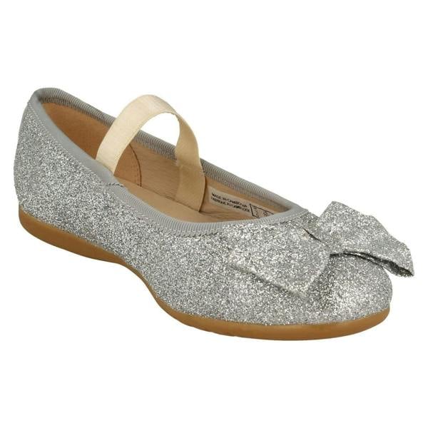 Clarks Girls Clarks Glitter Bow Detailed Shoes Dance Bow K