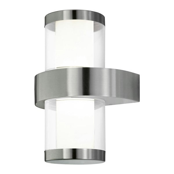 IP44 Outdoor Wall Light Stainless Steel & Glass 3.7W Built in LED Porch Lamp Loops