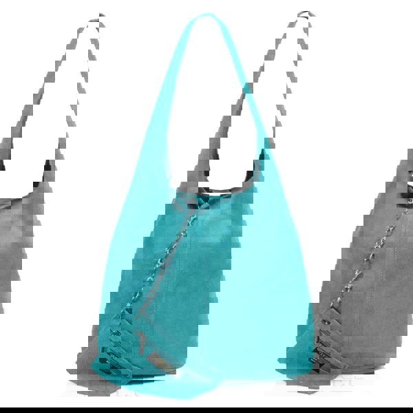 Kitise Slouch Genuine Italian Suede Large Tote Bag With Detachable Purse