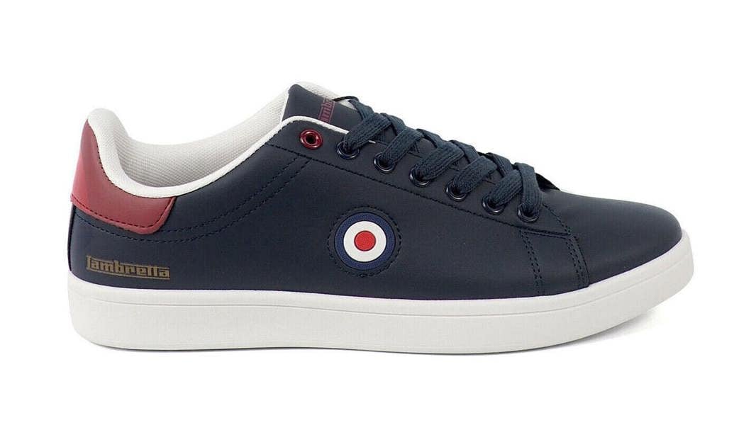 Lambretta Pinball 2 Mens Casual Smart Lace Up Memory Foam Trainers
