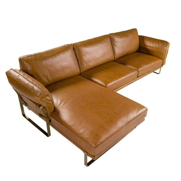 Angel Cerdá Corner sofa in camel leather 6231/6232