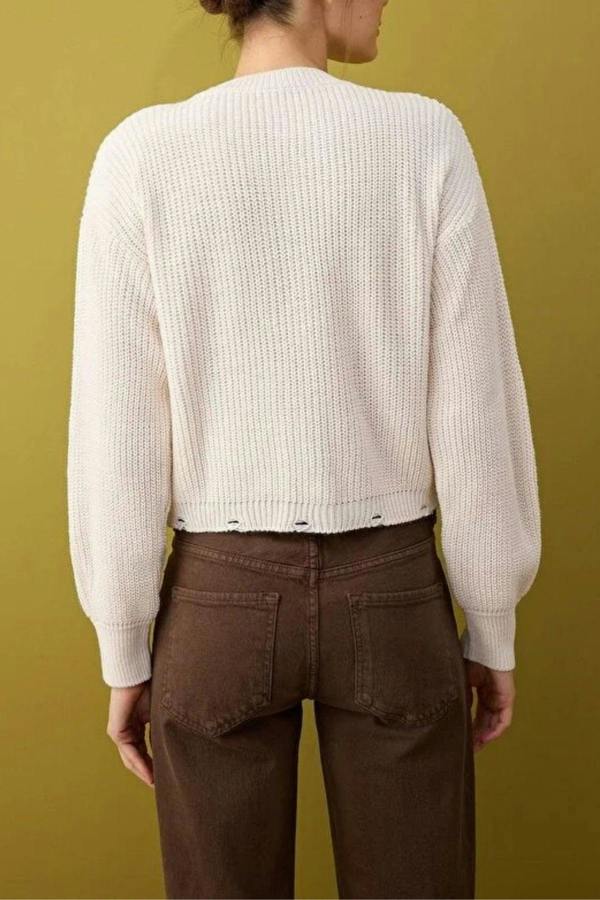 WOVCOR Crew Neck Knit Cardigan