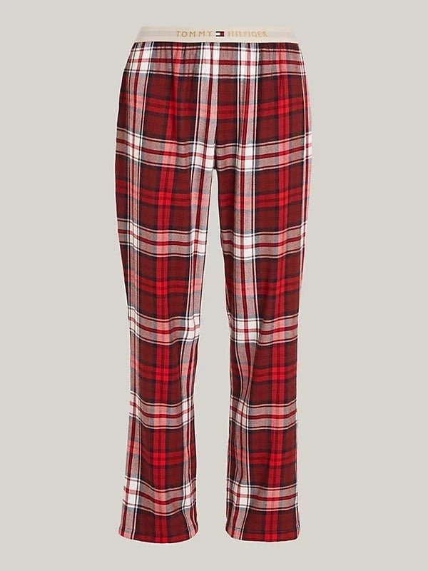 Tommy Hilfiger FLANNEL PANT Womens Pants Women Apparel Plaid Red