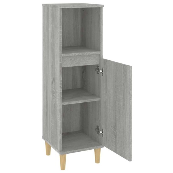 Berkfield Bathroom Cabinet Grey Sonoma 30x30x100 cm Engineered Wood