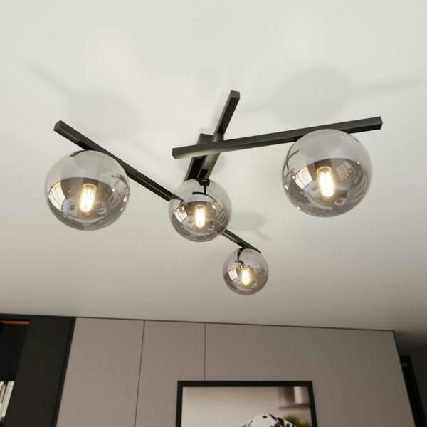 Emibig SMART Ceiling lamp  4 x E14 Black with Graphite Shade